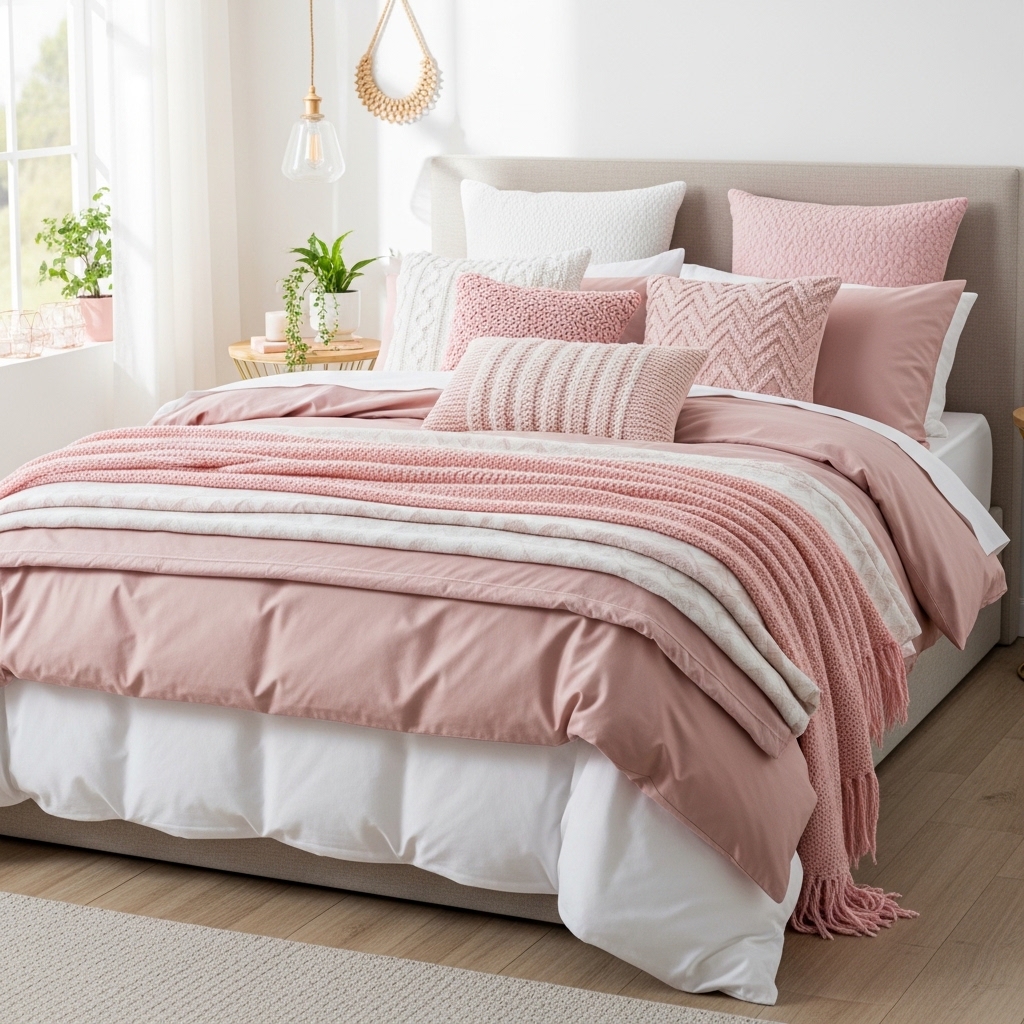 11 Bedroom Ideas With Aesthetic, Pink and White