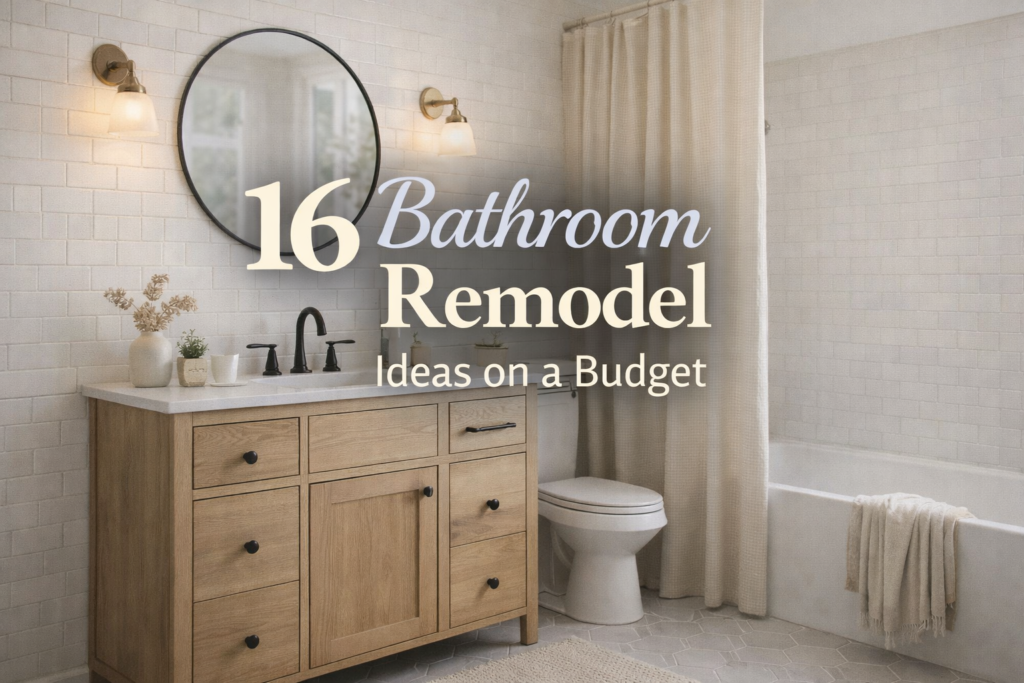 Budget bathroom remodel showcasing modern updates and affordable design ideas